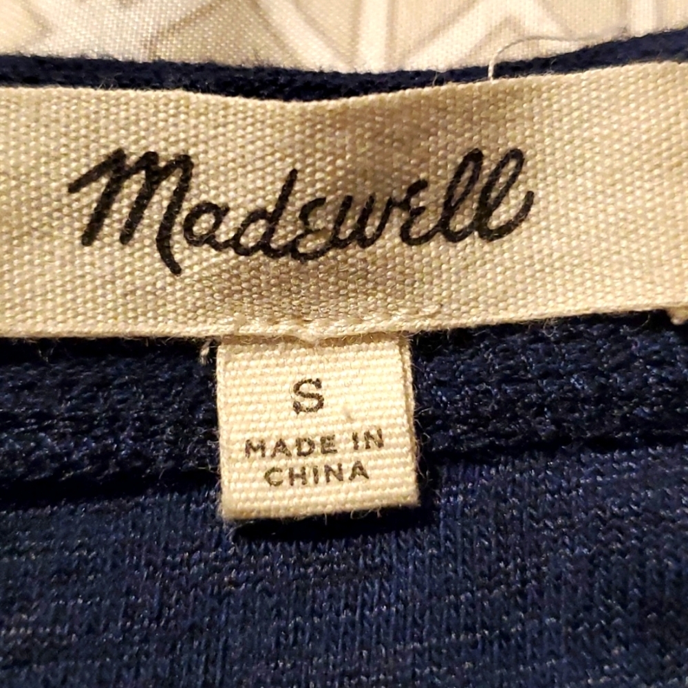 Madewell Women Blue Libra Lace-Up Tee S - Picture 3 of 5